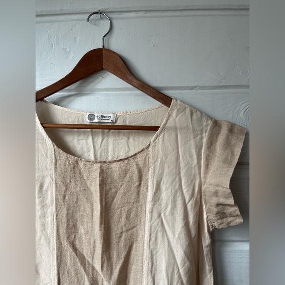 Eclectia Silk Linen Cocoon Dress XL - Picture 1 of 4